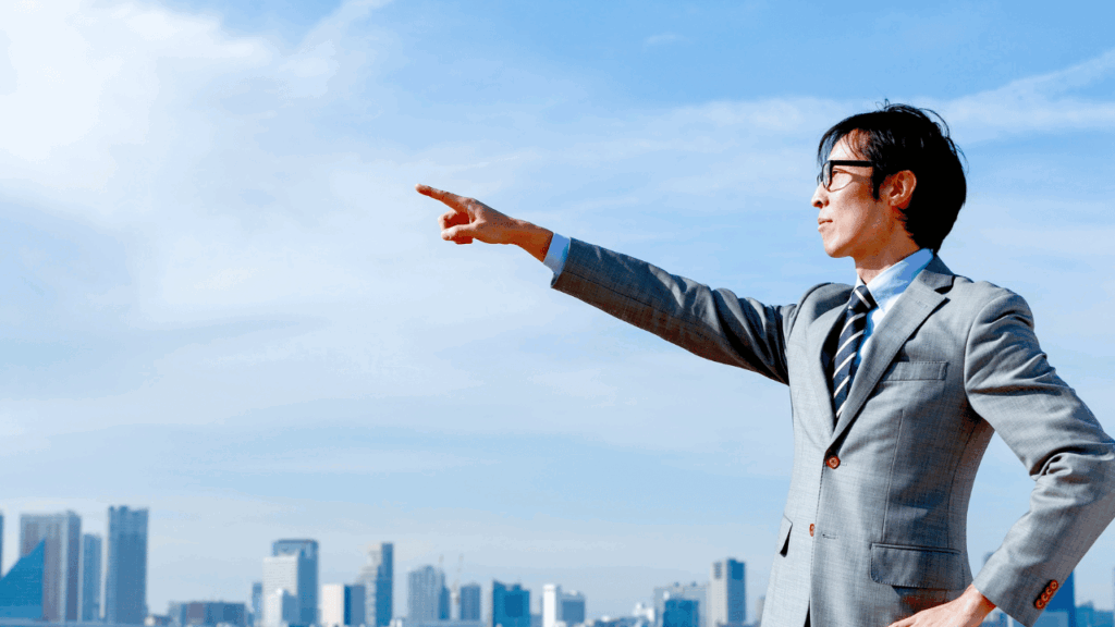 スーツを着た男性