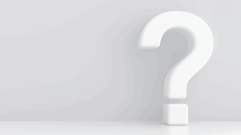 白いはてなマーク