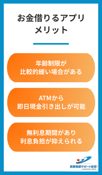 お金借りるアプリ メリット