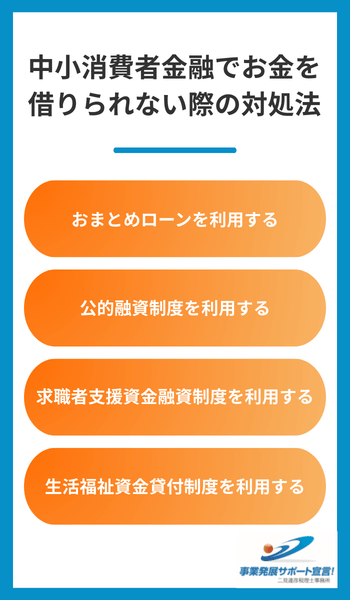 中小消費者金融でお金を借りられない際の対処法